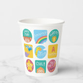 かわいい動物の賞品やる気を起こさせる教室ラベル 紙コップ (正面)