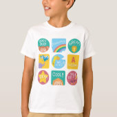 かわいい動物の賞品やる気を起こさせる教室ラベル Tシャツ (正面)