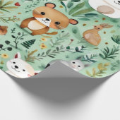 かわいい動物の贈り物アイディア包装紙 ラッピングペーパー (角)