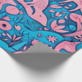 かわいい動物の贈り物アイディア包装紙 ラッピングペーパー (角)