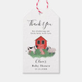 かわいい動物の赤ちゃんシャワーのお願い ギフトタグ (正面)