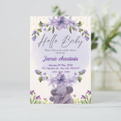 かわいい動物の赤ちゃんシャワーカードの招待状 招待状 (スタンド正面)