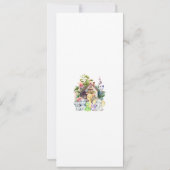 かわいい動物の赤ちゃんシャワーサンキューカード (裏面)