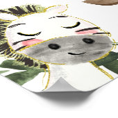 かわいい動物の赤ちゃんシャワー歓迎サイン ポスター (角)