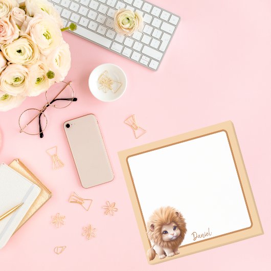 かわいい動物の赤ちゃんライオン ポストイット