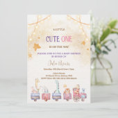 かわいい動物の赤ちゃん赤ちゃんシャワー 招待状 (スタンド正面)