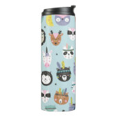 かわいい動物の部族:ボホパターン タンブラー (回転左)