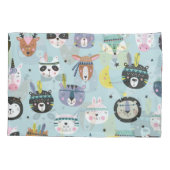 かわいい動物の部族：ボホパターン 枕カバー (裏面)