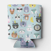 かわいい動物の部族：ボホパターン 缶クーラー (裏面)