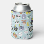 かわいい動物の部族：ボホパターン 缶クーラー (缶裏面)