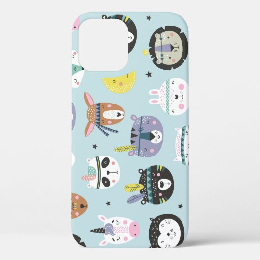 かわいい動物の部族：ボホパターン Case-Mate iPhoneケース (裏面)