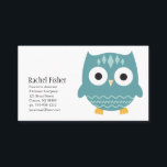 かわいい動物の青いフクロウの名刺 名刺<br><div class="desc">青いのと、大きい目図解入りの、写真付きのな、これらの名刺とのおもしろいを漫画のスタイルのフクロウのグラフィック持って下さい。 愛らしい森林動物のイラストレーションはそれにフレンドリーな一般目的の名刺がほしいと思う子供の作家、幼児期の教育者、託児所の所有者、野性生物の専門家またはだれでものための完全なカードをします。 容易にあなたの名前のこれらのカードをカスタマイズ、前部の情報を連絡するのに盛り土ブランク分野を使用して下さい。 背部は一致の青く幾何学的なパターンプリントを備えています。</div>