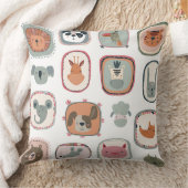 かわいい動物の顔かわいい漫画おもしろいの子供 クッション (ブランケット)