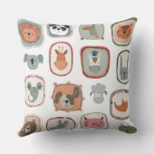 かわいい動物の顔かわいい漫画おもしろいの子供 クッション (裏面)