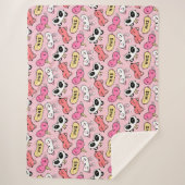 かわいい動物の顔 シェルパブランケット (正面)