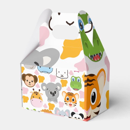 かわいい動物の顔 フェイバーボックス (正面サイド)