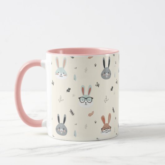 かわいい動物の顔 マグカップ (左)