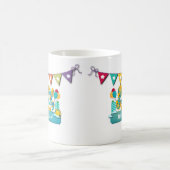 かわいい動物の願いを込めたハッピーバースデー列車 コーヒーマグカップ (中央)