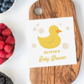 かわいい動物の鳥のおもちゃ。イエローバスのアヒルのベビーシャワー スタンダードカクテルナプキン