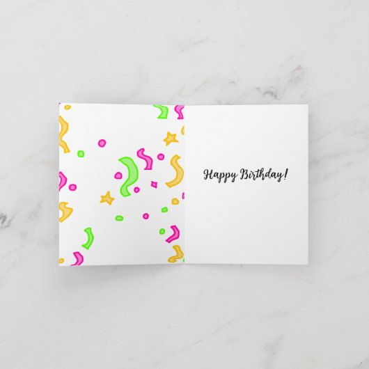 かわいい動物をテーマにした誕生日カード シーズンカード (内部)