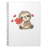 かわいい動物を動物と一緒にハートお気に入りのする ノートブック (正面)