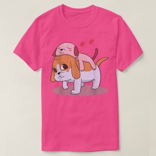 かわいい動物を愛す Tシャツ (デザイン正面)