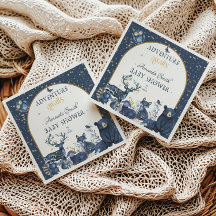 かわいい動物アドベンチャーナイトスカイ赤ちゃんシャワー