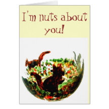 かわいい動物アート秋のリス