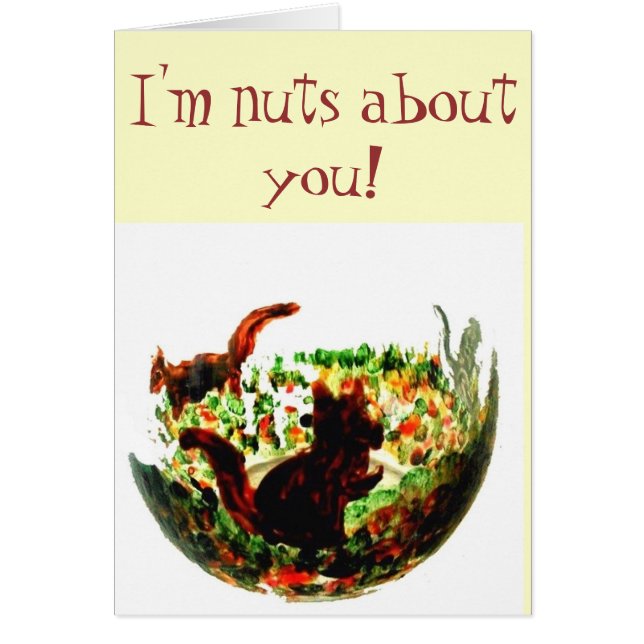 かわいい動物アート秋のリス (正面)