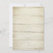 かわいい動物ウッドテクスチャベビーシャワー招待状 招待状 (裏面)