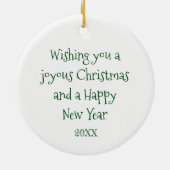 かわいい動物オーナメント/クリスマスリス セラミックオーナメント (裏面)