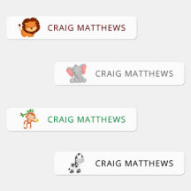 かわいい動物カスタムの名パーソナライズされた前服