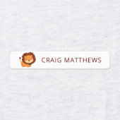 かわいい動物カスタムの名パーソナライズされた前服 ラベル (デザイン1)