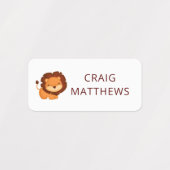 かわいい動物カスタムの名パーソナライズされた前服 ラベル (デザイン1)