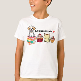 かわいい動物グラフィックTシャツ ライフエッセンシャルズ Tシャツ