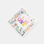 かわいい動物サファリワイルドワンバースデーパーティー スタンダードカクテルナプキン (角)