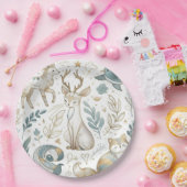 かわいい動物サファリ誕生日の動物園 ペーパープレート (パーティー)