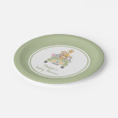 かわいい動物サファリ赤ちゃんシャワー ペーパープレート (アングル)