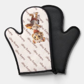 かわいい動物シェフタイガーメイキング魔法 鍋つかみ (正面/裏面)