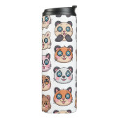 かわいい動物ステッカーシート 愛らしいキャラクターたち タンブラー (回転左)