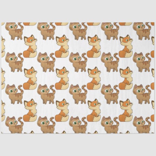 かわいい動物デザインティッシュペーパー 薄葉紙 (正面)