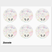 かわいい動物ドーナツ女の子シール ラウンドシール (シート)