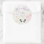 かわいい動物ドーナツ女の子シール ラウンドシール (バッグ)