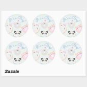 かわいい動物ドーナツ男の子シール ラウンドシール (シート)