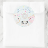 かわいい動物ドーナツ男の子シール ラウンドシール (バッグ)