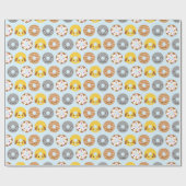 かわいい動物ドーナツ ラッピングペーパー (フラット)