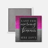 かわいい動物ネコ犬グリッターペットフードのリマインダー マグネット (正面/裏面)