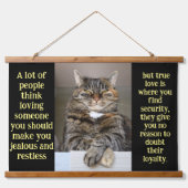 かわいい動物ネコ猫あなたを見る 吊り下げ型タペストリー (正面)