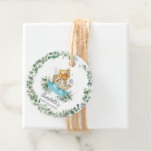 かわいい動物ノアズアークグリーンリー誕生日ベビー フェイバータグ (インサイチュ)