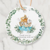 かわいい動物ノアズアークグリーンリー誕生日ベビー フェイバータグ (裏面)